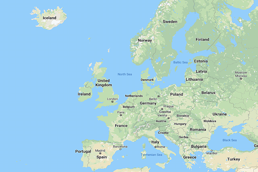 Europe map twisht