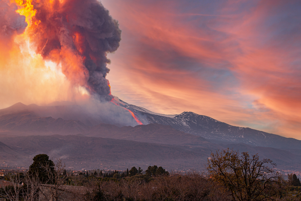 Mount Etna Sicily twisht