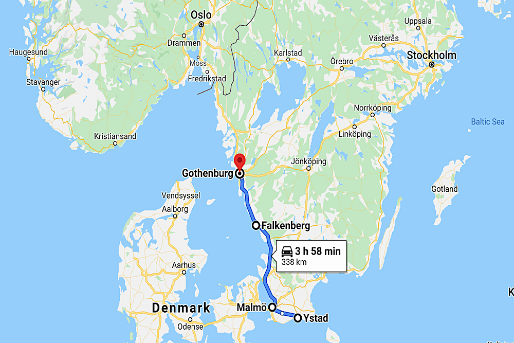 Sweden West Coast Map twisht