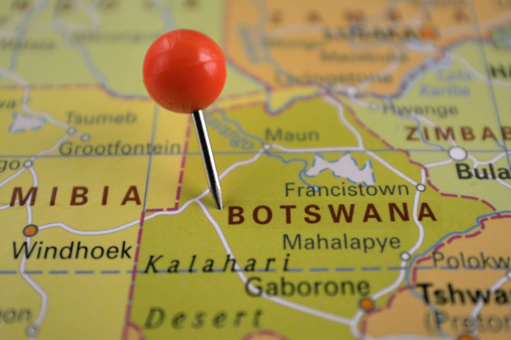 Botswana twisht map