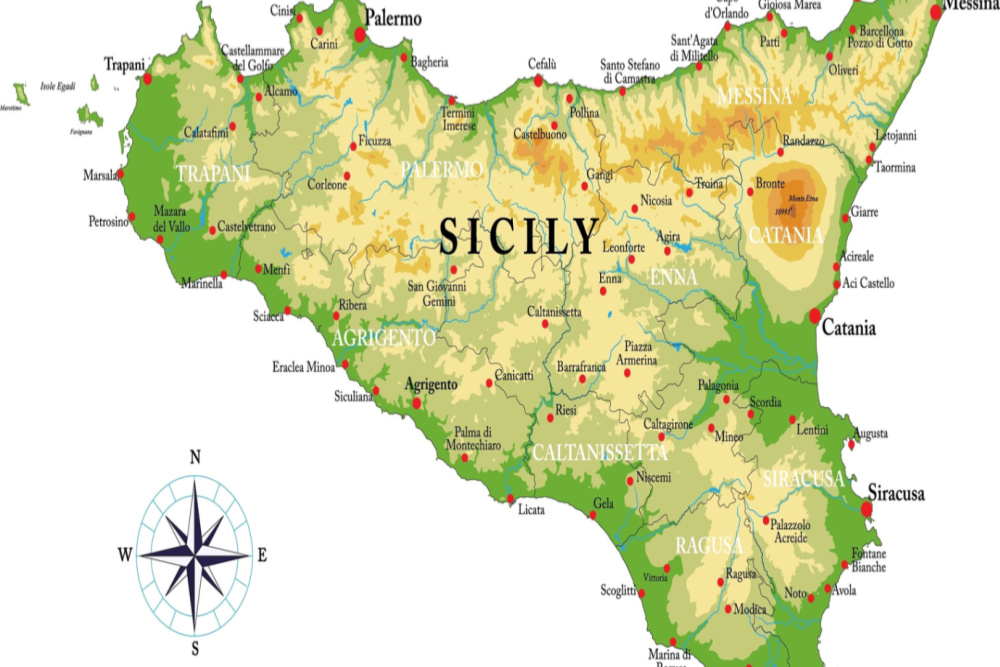 Sicily map twisht