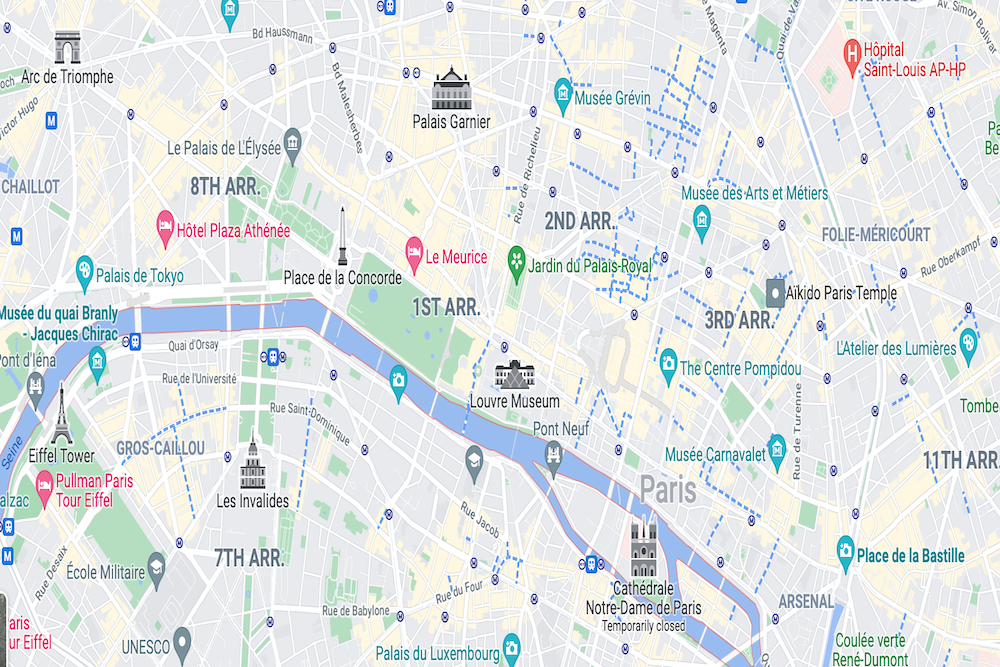Paris map twisht