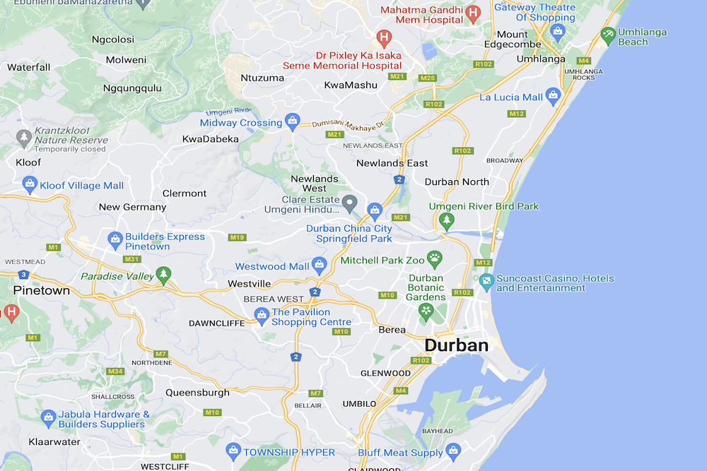 Durban map twisht