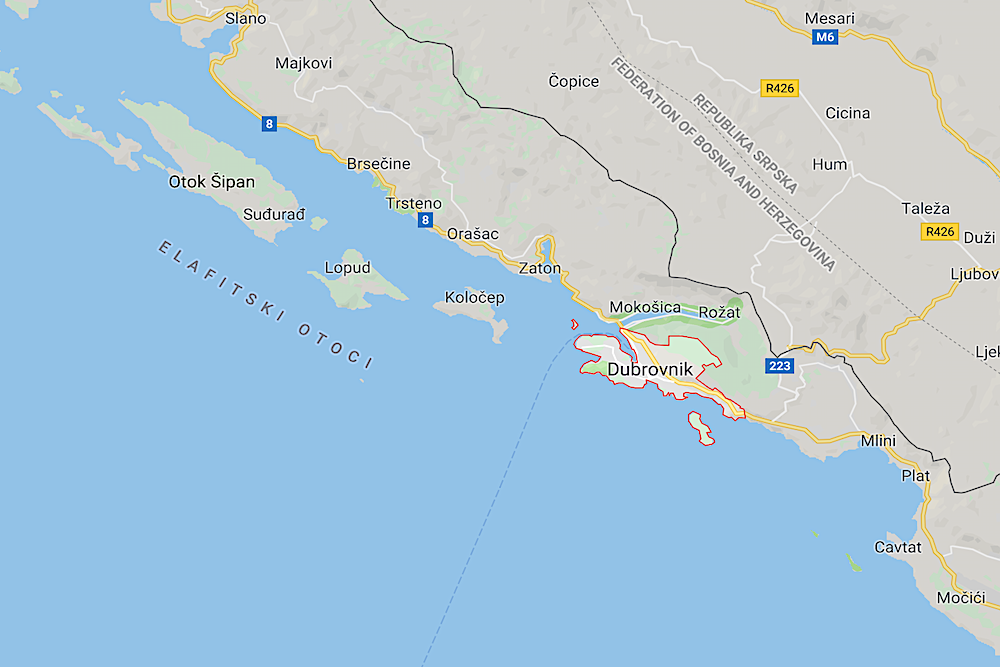 Dubrovnik Map 