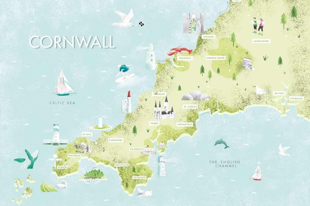 Cornwall map