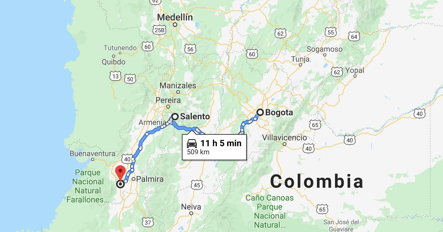 Colombia map twisht