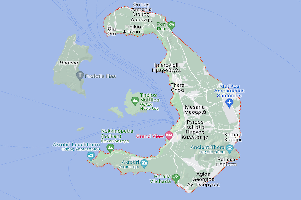 Santorini map twisht