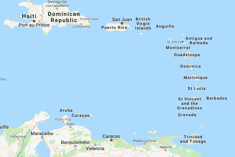 West Indies map twisht