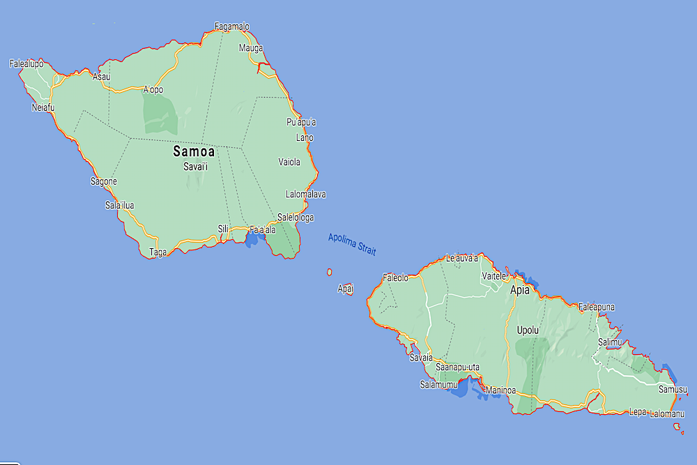 Samoa Map twisht