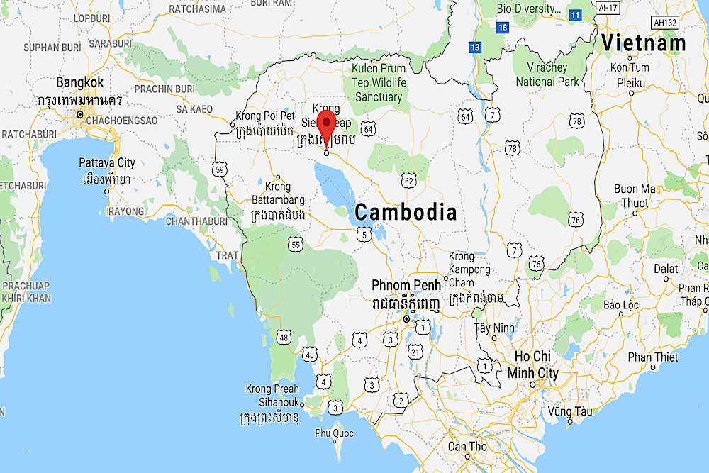 Cambodia Map twisht